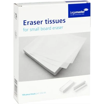 Abbildung von Legamaster 7 120200 Löschpapier zum Nachfüllen des Kleinen Whiteboard Löschers, 100 Blatt, 13,7 x 16,5 cm