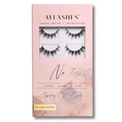 Abbildung von AYLASHES DIY Wimpernextensions Maxi Box NO. 7 6 Paar Wimpern bis zu Tage Halt set für Hause künstliche Klebewimpern lash extension