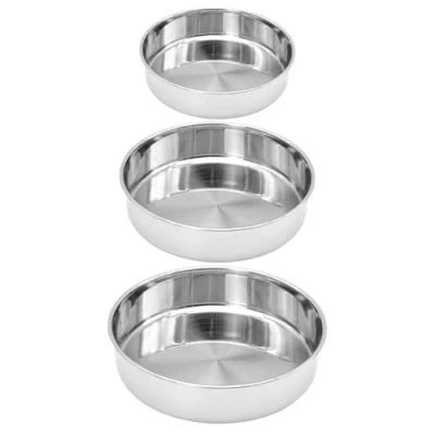 Abbildung von hausleben Backform 3 teiliges Edelstahl Backformen, Auflaufformen, (1 tlg), Back und Auflaufformen Set Perfekt für Aufläufe, Kuchen mehr