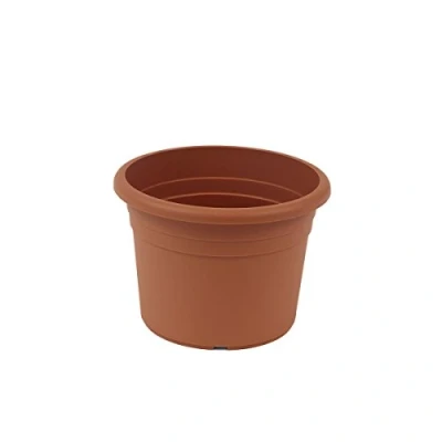 Abbildung von greemotion Pflanzkübel Fiona, UV Beständiger Blumentopf aus Kunststoff, Pflanzgefäß mit Bodenlöchern, Volumen ca. 1,5 l, Ø 18 cm, Terrakotta