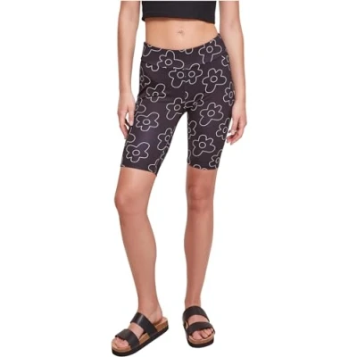Abbildung von Urban Classics HIGH Waist AOP TECH Cycle Shorts, Damen, Größe: XL, Blackflower