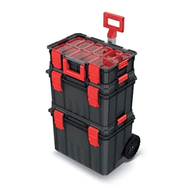 Abbildung von Kreher XL Werkzeugtrolley, Werkstattkoffer Set, Werkstattwagen Set 4 in 1! BxTxH: 53 x 35,5 82,5 cm! Der Mobile Alleskönner Privat &amp; Gewerbe