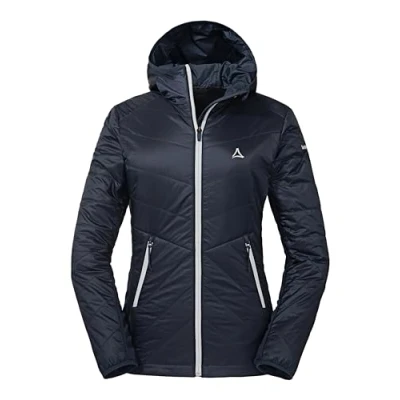 Abbildung von Schöffel Damen Hybrid Jacket Stams L, wasserabweisende, atmungsaktive Outdoorjacke, Funktionsjacke mit 4D BODY MAPPING und recycelter Wattierung, navy blazer, 38