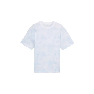 Abbildung von TOM Tailor Denim Tshirt print, Herren, Größe: XXL, White blue watery print