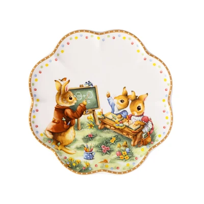 Abbildung von Villeroy &amp; Boch Annual Easter Edition Jahresteller 2025 Bunt 22,5 cm, Teller Ostern, Essteller, Oster Speiseteller Keramik, Limitiertes Sammlerstück, Premium Porzellan