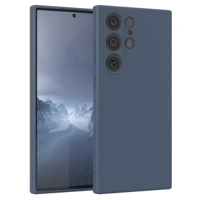Abbildung von EAZY Case Silikonhülle für Samsung Galaxy S23 Ultra Hülle Silikon Blau weich stoßfeste Handyhülle Schutzhülle mit Kameraschutz Dünn Premium Schutz Cover TPU Phone Bumper in Petrol