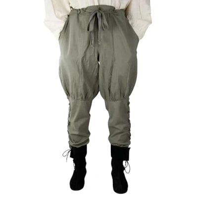 Abbildung von Leonardo Carbone® Wikingerhose mit Beinschnürung Magnus Herren Hosen, Mittelalter Kleidung, Wikinger Hose, Kostüm, Festival Outfit, LARP, Cosplay, Freizeithose 100% Baumwolle Hanf 2XL