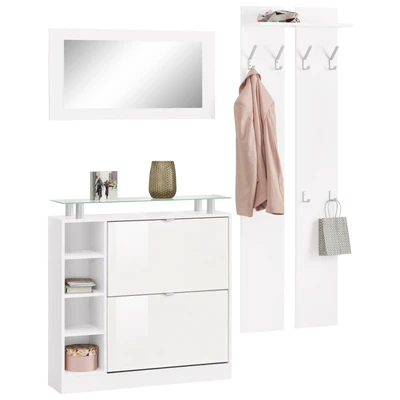 Abbildung von borchardt Möbel Garderoben Set &quot;Dolly&quot;, (Set, 3 St.), mit Glasablage