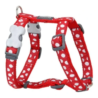 Abbildung von Red Dingo Nylon Hundegeschirr, weiße Punkt an rot, S (DH S5 RE 15)