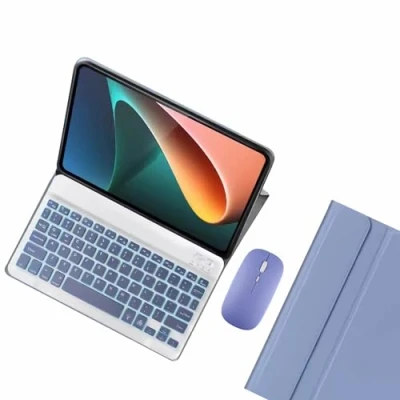 Abbildung von GUPENAA Tastatur Hülle für Xiaomi Pad 6/6 Pro 11&quot; 2023, 7 Farbige Beleuchtung, Magnetische Abnehmbare Bluetooth Tastatur, Weiche TPU Rückenständerabdeckung mit Maus,Lila