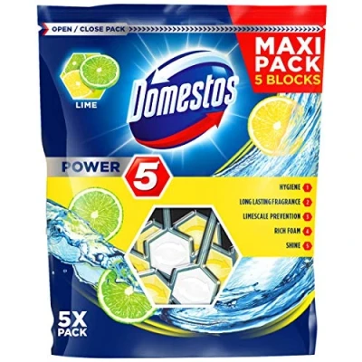 Abbildung von Domestos Power 5 Limette WC Stein, 55 ml