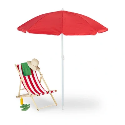 Abbildung von relaxdays Sonnenschirm Roter 160 cm