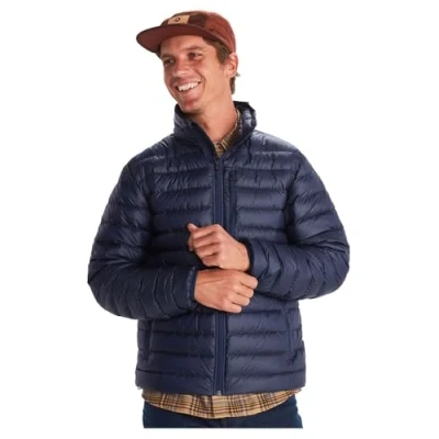 Abbildung von Marmot Herren Highlander Jacket, Leichte Daunenjacke, warme Winterjacke, wasserabweisende Steppjacke, winddichte Funktionsjacke, klein packbare Outdoorjacke, Arctic Navy, S
