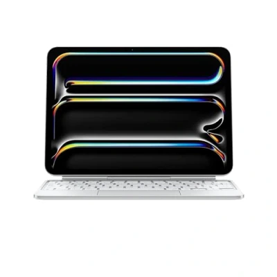 Abbildung von iPad Magic Keyboard Case für das 11&quot; Pro (M4) angenehmes Tippen, integriertes Trackpad, Reihe mit Funktionstasten, Deutsch/Französisch (Schweiz) Weiß ​​​​​​​