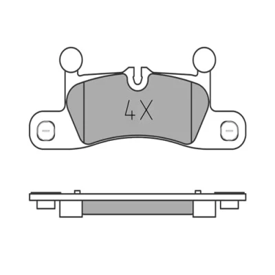 Abbildung von MEYLE 025 247 2116 Bremsbelagsatz ORIGINAL Quality Hinterachse für Verschleißwarnanzeiger vorbereitet mit Anti Quietsch Blech VOLKSWAGEN: Touareg II