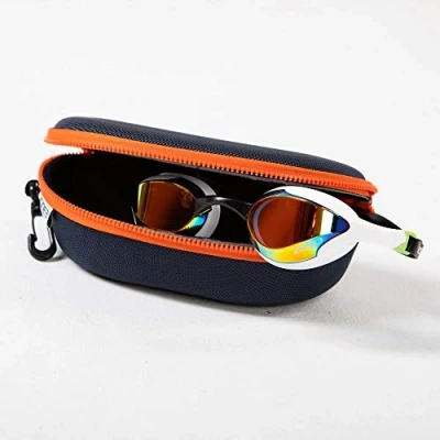 Abbildung von ZONE3 Schwimmen Schwimmbrillenetui, Marineblau/orange, One Size