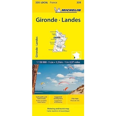 Abbildung von Michelin Aquitanien Bordeaux: Straßen und Tourismuskarte 1:150.000; Auflage 2023 (MICHELIN Localkarten)