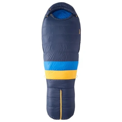 Abbildung von Marmot Damen Women&#039;s Ouray, Mumienschlafsack für Erwachsene, Entendaunen mit 650er Bauschkraft, sehr leicht und warm, 168 cm, geeignet bis 40 C, Solar/Red Sun, cm