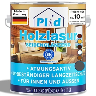 Abbildung von Premium Holzlasur Holzschutzlasur Holzschutz Grau