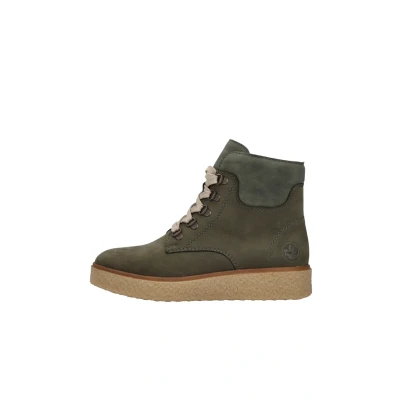 Abbildung von Rieker Schnürstiefelette, Damen, Größe: 42, Grün Schuhe