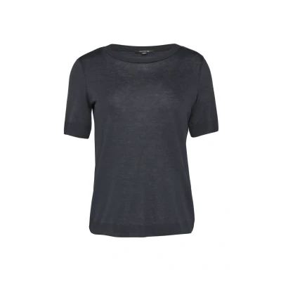 Abbildung von comma Rundhalsausschnitt Tshirt basic, Damen, Größe: 44, Navy