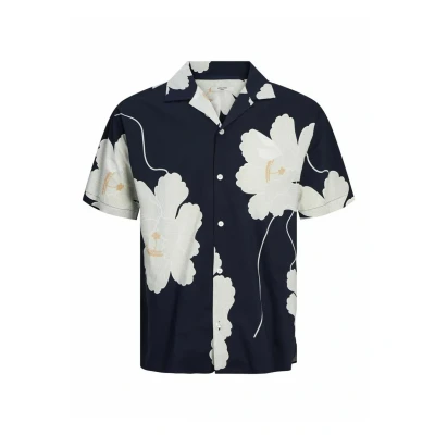 Abbildung von Jack &amp; Jones Premium S/S SN Hemd, Herren, Größe: Medium, Night sky
