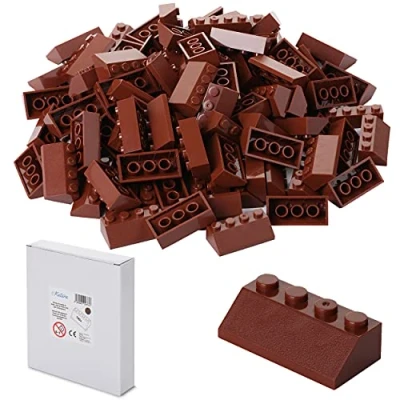 Abbildung von Katara Konstruktionsspielsteine 100 Steckbausteine in Dachform Konstruktionsspielsteine, (Packung), 100% Kompatibel Sluban, Papimax, Q Bricks, LEGO®