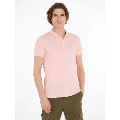 Abbildung von Tommy Jeans SLIM Placket Poloshirt, Herren, Größe: 46, Ballet pink