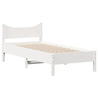 Abbildung von vidaXL Bett Massivholzbett ohne Matratze Weiß 90x190 cm Kiefernholz