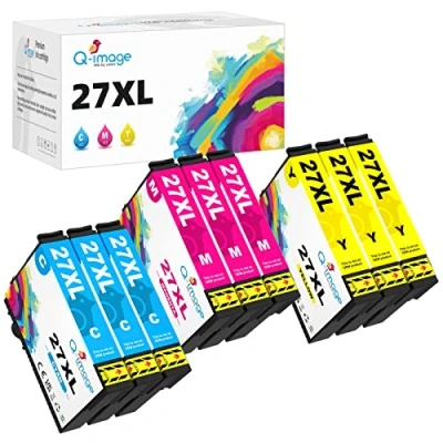 Abbildung von Q image 27XL Druckerpatronen Kompatibel für Epson 27 XL Patronen Workforce WF 3620DWF 3640DTWF 7110DTW 7210DTW 7610DWF 7620DTWF 7710DWF 7715DWF 7720DTWF