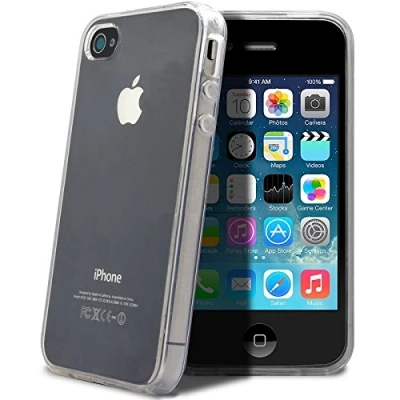 Abbildung von itronik Hülle kompatibel mit iPhone 4 4S TPU Schutzhülle Crystal Case Durchsichtig Klar Silikon transparent
