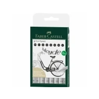 Abbildung von FABER CASTELL 166008 Fineliner Ecco Pigment, 8er Etui, schwarz