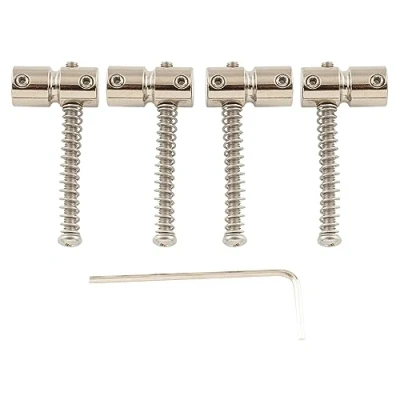 Abbildung von Musiclily Pro 19mm Stahl Bass Saitenreiter Saddles für 4 Saiter Precision/Jazz Bass, Nickel(4er Set)