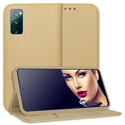 Abbildung von mtb more energy® Schutz Tasche Smart Magnet kompatibel mit Samsung Galaxy S20 (SM G980, 6.4&#039;&#039;) Gold Bookstyle Klapp Cover Hülle Wallet Case