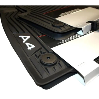 Abbildung von Audi Original A4 B9 8W Fußmatten Gummi Premium Gummimatten Allwetter 4 teilig vorn+hinten 8W1061501041 8W0061511041