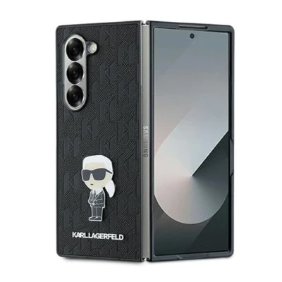 Abbildung von CG Mobile Karl Lagerfeld KLHCZFD6SAPKINPKK hülle für Z Fold6 F956 Schwarz Saffiano Ikonik Pin