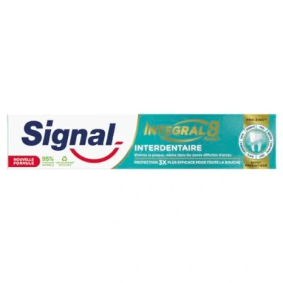 Abbildung von SIGNAL Integral 8 Interdental Zahnpasta mit präbiotischer Wirkung 3 x effektiver Rundumschutz 95% Inhaltsstoffe natürlichen Ursprungs 75 ml