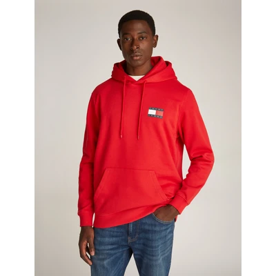 Abbildung von Tommy Jeans Essential FLAG HOOD Sweatshirt, Herren, Größe: 46, Red hot
