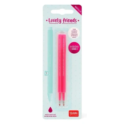 Abbildung von Neon pinke Ersatzpatronen für Legami Gelstift Lovely Friends permanent