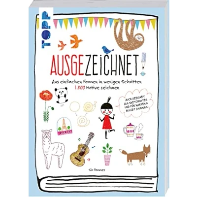 Abbildung von AusgeZEICHNET!: Aus einfachen Formen in wenigen Schritten 1.800 Motive zeichnen. Auch geeignet als Sketchnotes und für Karten &amp; Bullet Journals