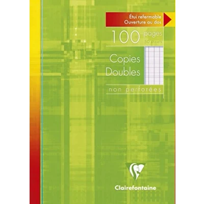 Abbildung von Clairefontaine 5751C Packung (mit 50 Kanzleibögen, DIN A4, 21 x 29,7 cm, französische Lineatur, ideal für die Schule) weiß