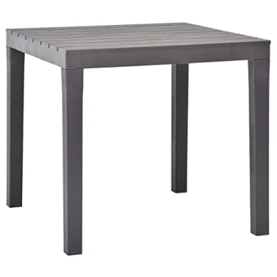 Abbildung von vidaXL Gartentisch Terassentisch Esstisch Campingtisch Balkontisch Beistelltisch Gartenmöbel Tisch Garten Moccafarben 78x78x72cm Kunststoff