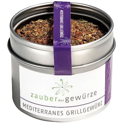 Abbildung von Zauber der Gewürze Mediterranes Grillgewürz Grill Gewürzmischung mit mediterraner Note, ideal für Schweine und Geflügelfleisch, perfekt zum Bestreuen oder Marinieren, 45 g