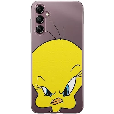 Abbildung von ERT GROUP Handyhülle für Samsung A14 4G/5G Original und offiziell Lizenziertes Looney Tunes Muster Tweety 002 optimal an die Form des Handy angepasst, teilweise transparent