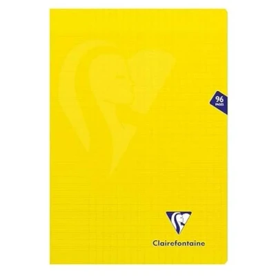 Abbildung von Clairefontaine 343161C Schulheft / Heft Mimesys DIN A4 21x29,7 cm, 48 Blatt 90g, französische Lineatur, geheftet, Einband aus PP, Gelb, 1 Stück
