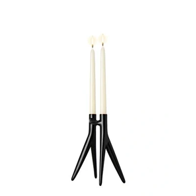 Abbildung von Kartell Abbracciaio Kerzenleuchter, Metall, schwarz, 11 x 25 20 cm