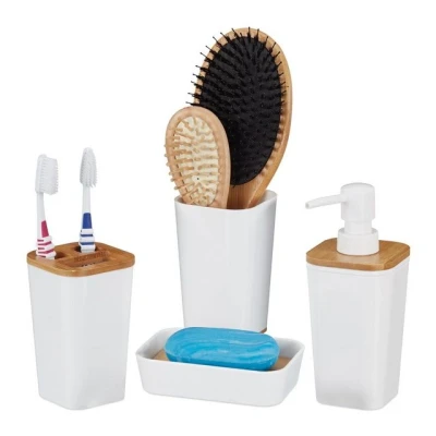 Abbildung von relaxdays Badorganizer 4 teiliges Badaccessoires Set