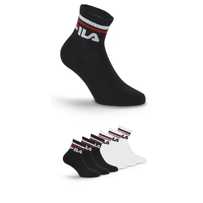 Abbildung von Fila Socks Italia 6 PACK Unisex Socken, Größe: 35 38, White/black