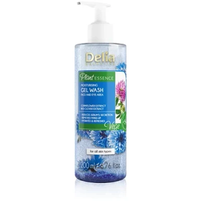 Abbildung von Delia Cosmetics Plant Essence Gesichtsreinigungsgel Feuchtigkeitsspendendes Reinigungsgel Entfernt Make up und Unreinheiten, Natürliche, Für alle Hauttypen, Reduziert überschüssigen Talg 200 ml