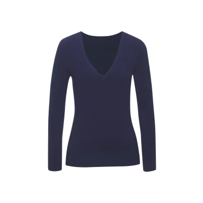 Abbildung von Vivance V Ausschnitt Pullover, in taillierter Form, weicher Strickpullover, Basic, klassisch